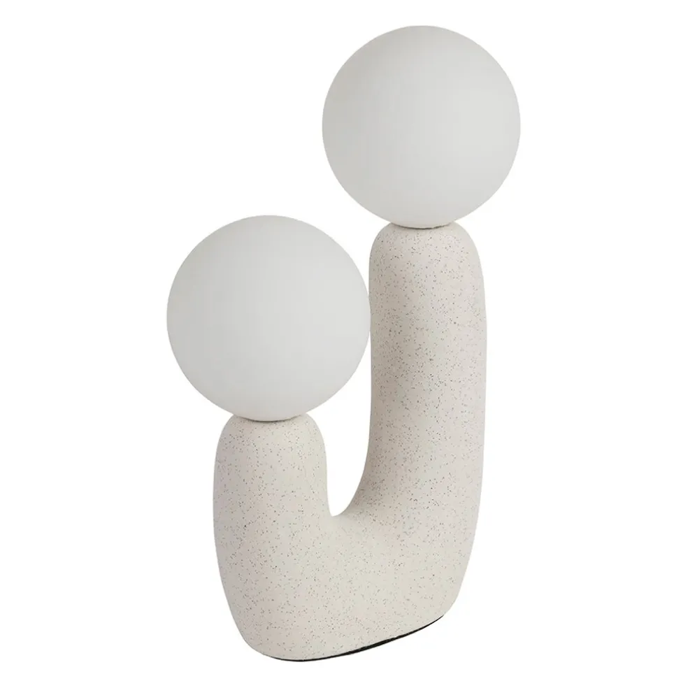 Lampe céramique en écru h31cm - Organic