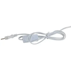 Lampe cylindre en porcelaine rayée indigo et blanc h24cm - Alaria