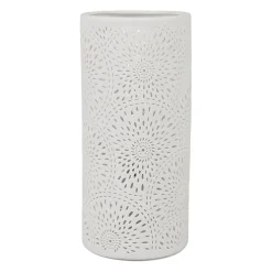 Lampe cylindre rosace Blanc en Porcelaine