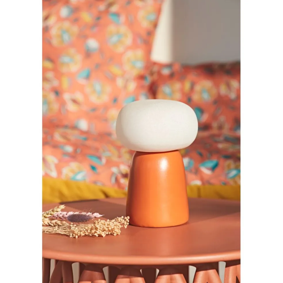 Lampe de table solaire pèche - Meringue