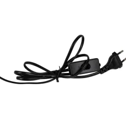 Lampe en bois d'hévéa et coton naturel et moutarde h24cm - Filen