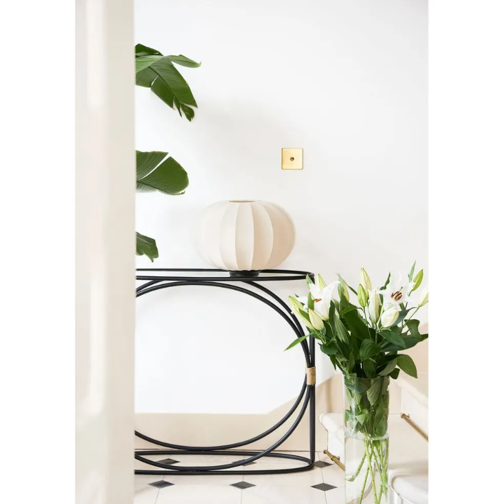 Lampe en coton beige h28.5cm - Klosen