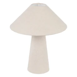 Lampe en coton et fer blanc cassé h46cm - Calypsa