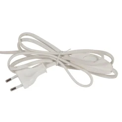 Lampe en coton et fer blanc cassé h46cm - Calypsa