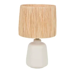 Lampe en céramique blanche h34cm - Paros