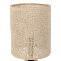 Lampe en céramique écru et lin naturel - Jadea