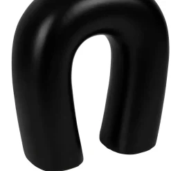 Lampe en céramique ecru et coton noir h45cm - Organic