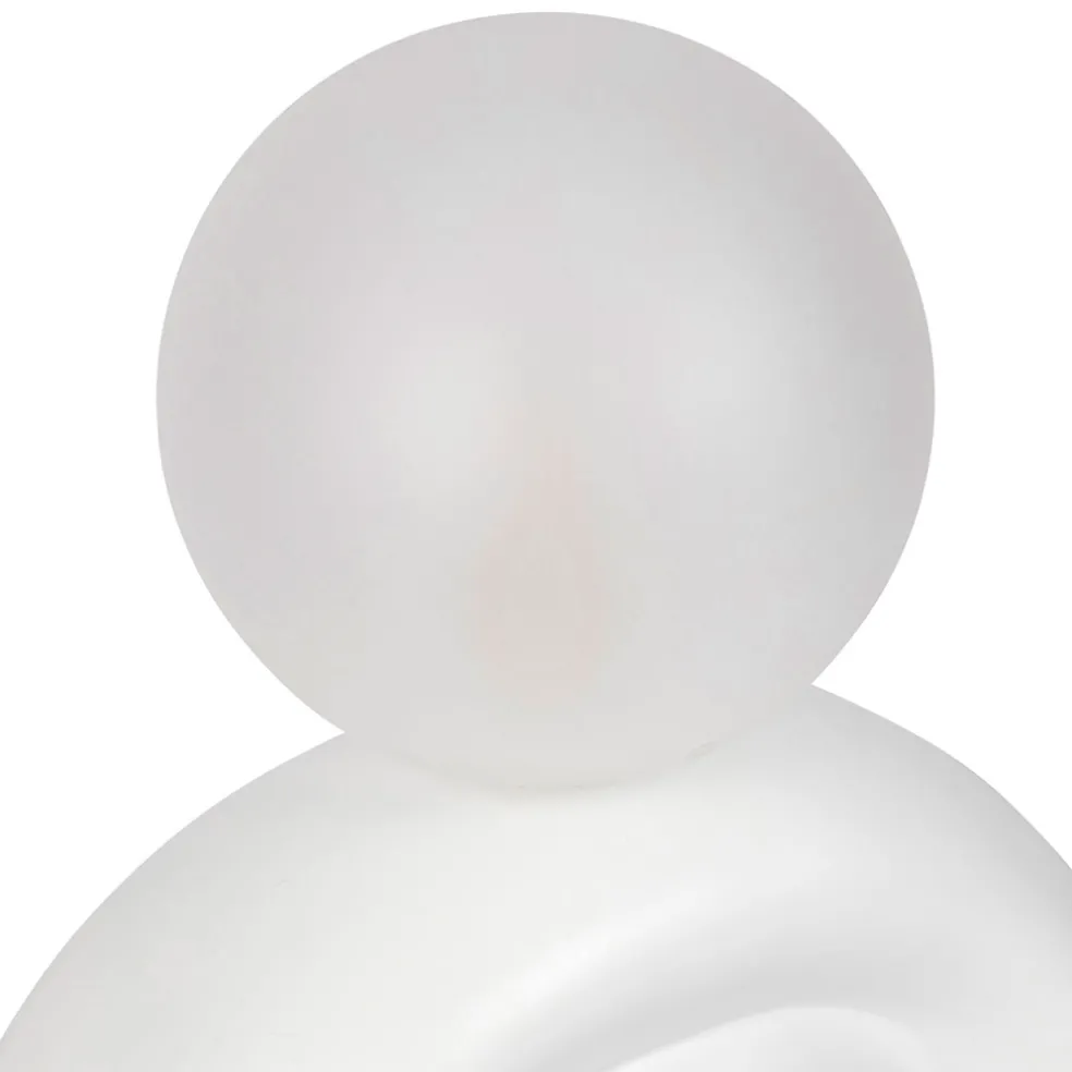 Lampe en céramique et coton ecru h32cm - Organic