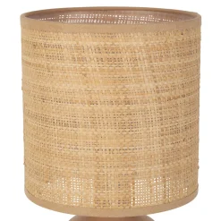 Lampe en céramique et papier naturel et nude h44cm - Opale