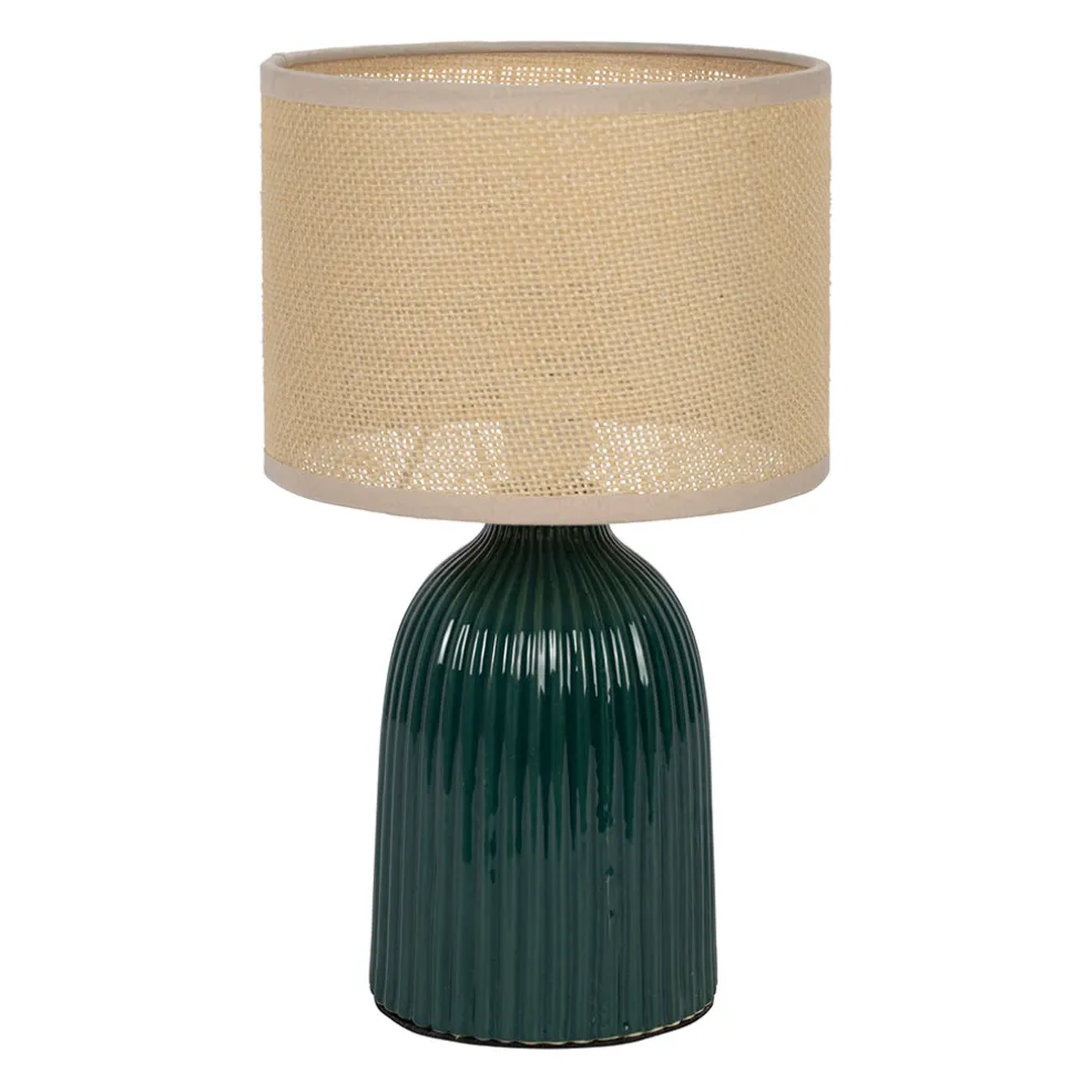 Lampe en céramique émeraude h28cm - Essencia