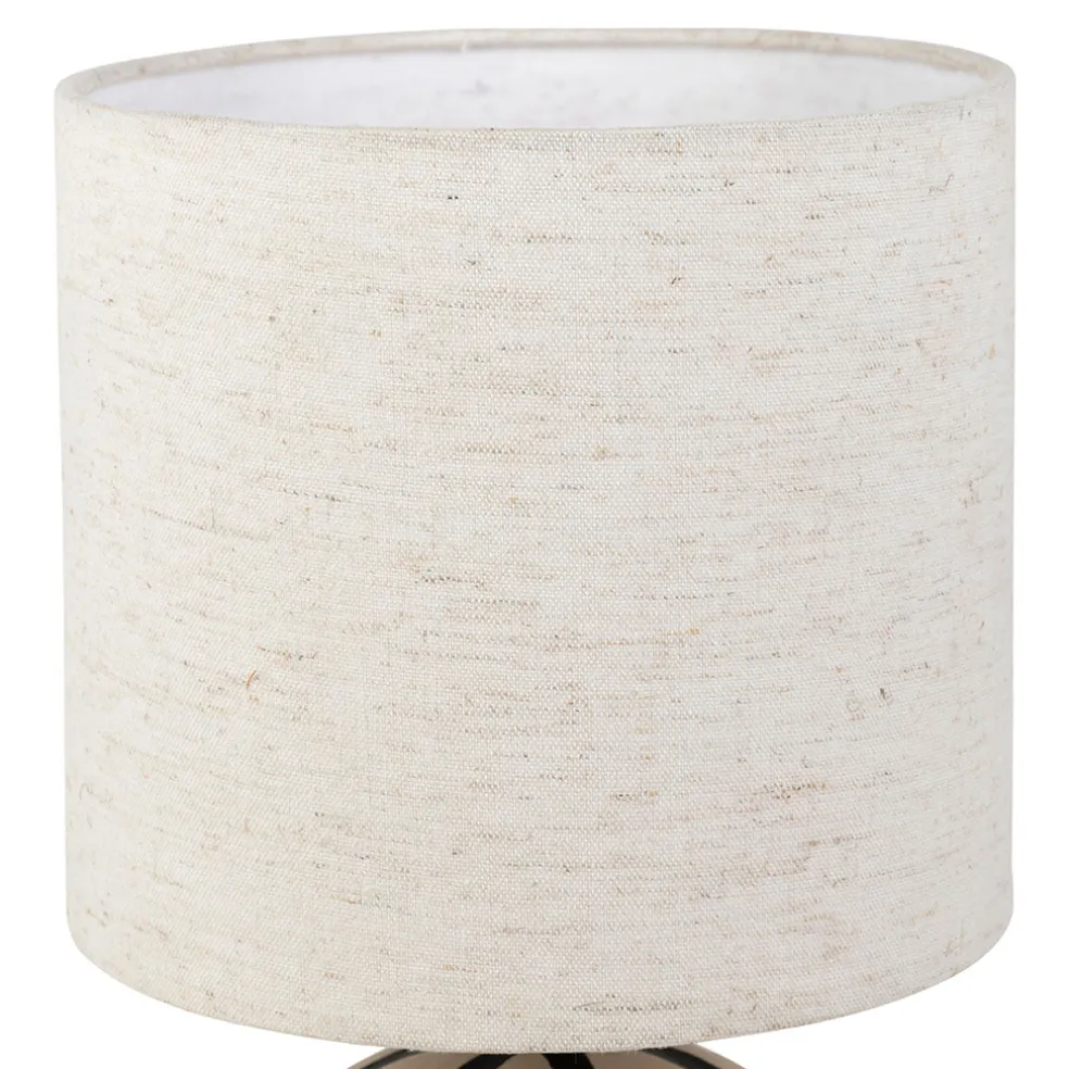 Lampe en céramique rayée brun et noir h34cm - Paese