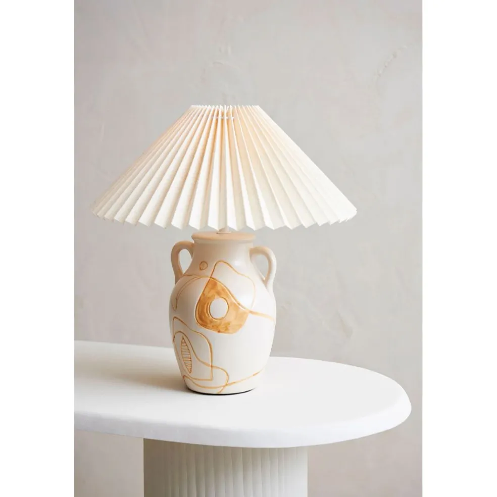Lampe en céramique terracotta h40cm - Greeka