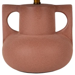 Lampe en céramique terracotta et lin h33.5cm - Eterra