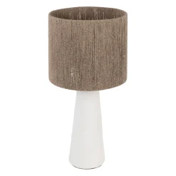 Lampe en fer blanc et jute h57cm - Quintao