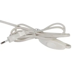 Lampe en fer blanc et jute h57cm - Quintao