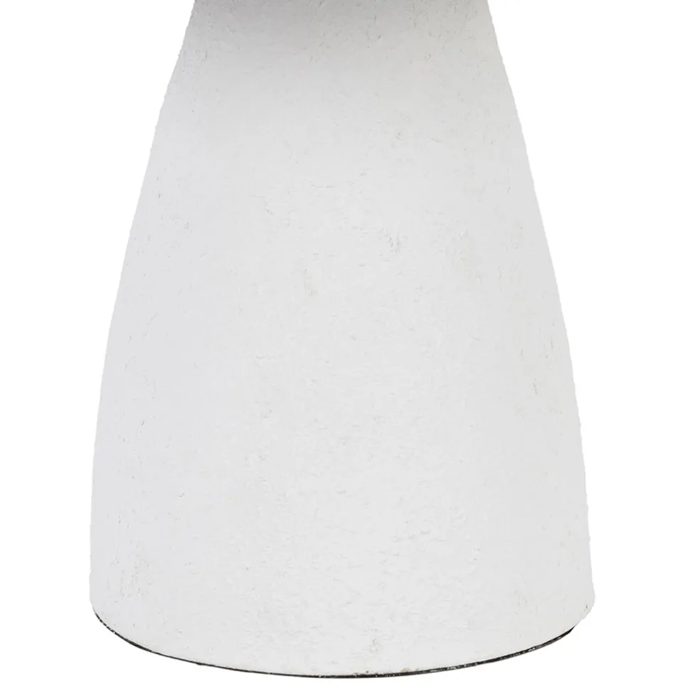 Lampe en fer blanc et jute h41cm - Quintao