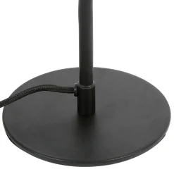 Lampe en fer et coton noir et beige d29xh60cm - Funky