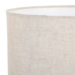 Lampe en fer et coton noir et beige d29xh60cm - Funky