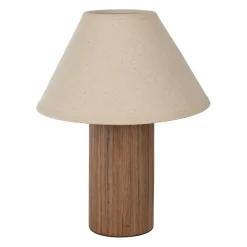 Lampe en fer et pin naturel h30cm - Hera