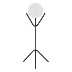 Lampe en fer et verre noir h61cm - Ardecor