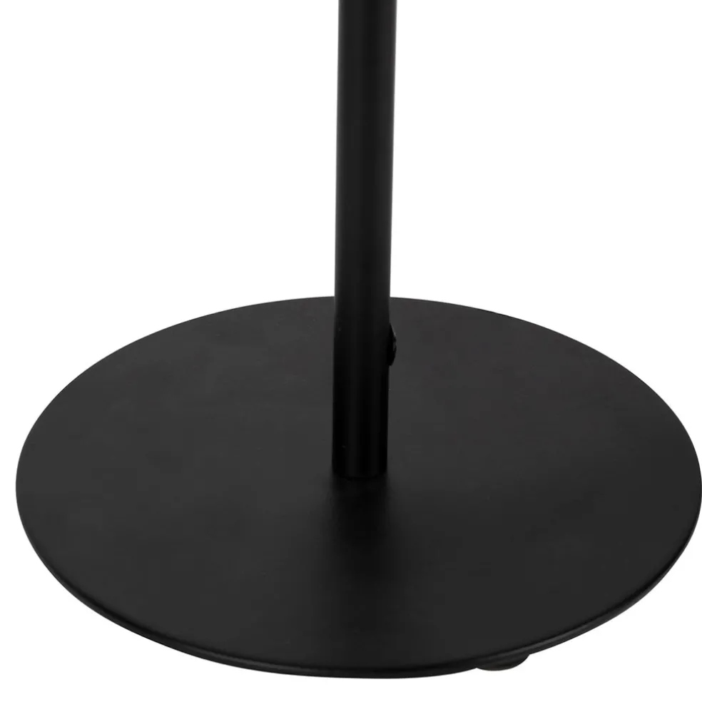 Lampe en fer et verre noir mat h36cm - Ardecor