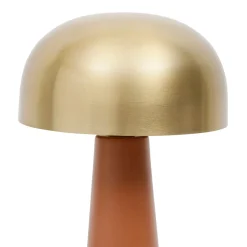 Lampe en fer h36cm terracotta et doré - champart