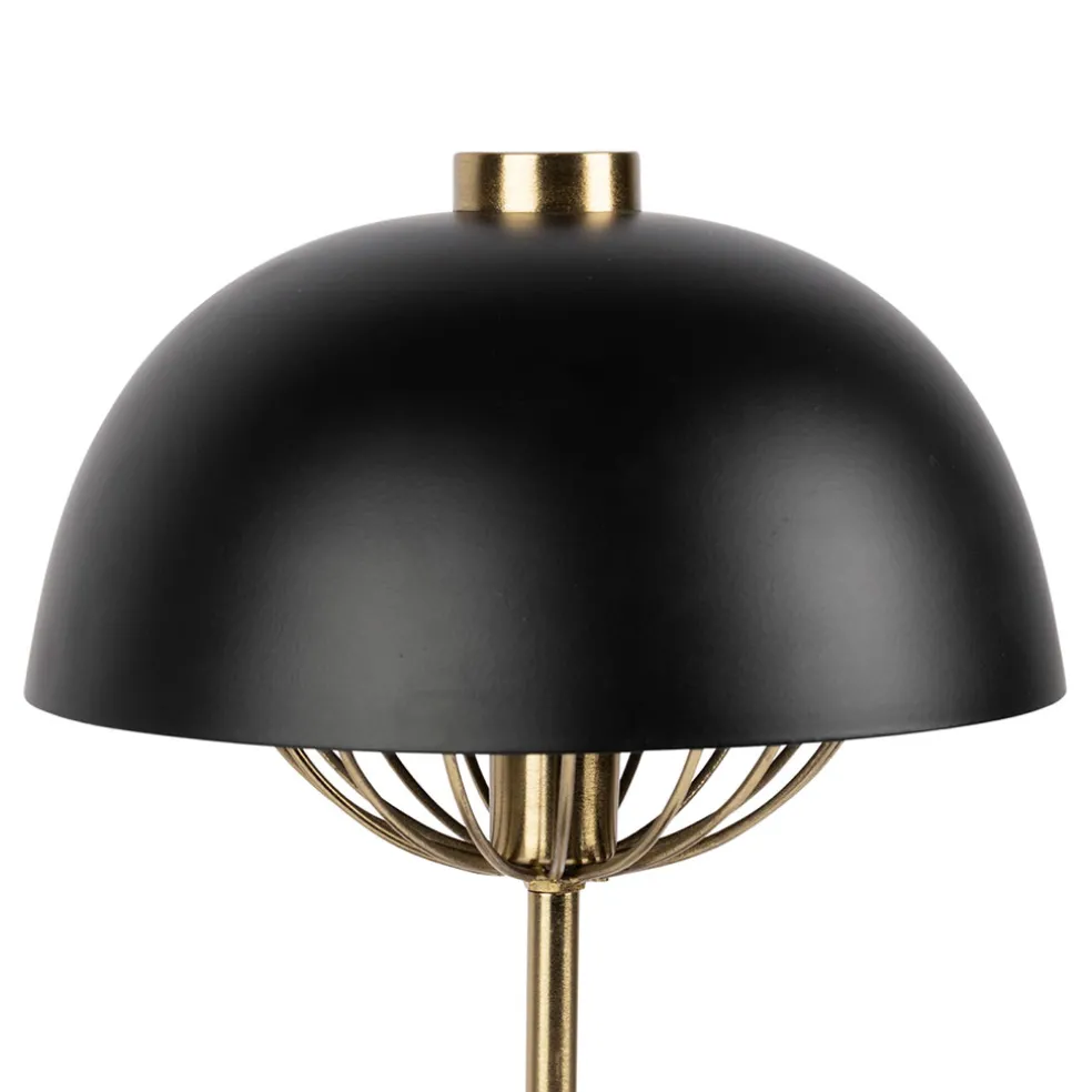 Lampe en fer noir et doré h42cm - Ardecor
