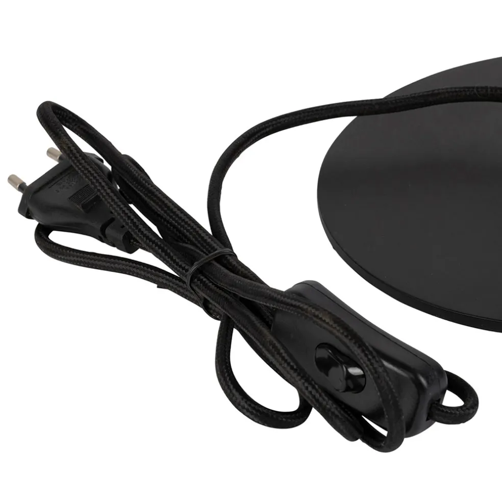 Lampe en fer noir et doré h42cm - Ardecor