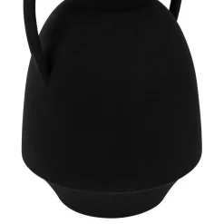 Lampe en fer noir et rotin h49cm - Haleg