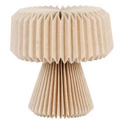Lampe en papier et coton recyclé beige d33xh33cm - Fontelo