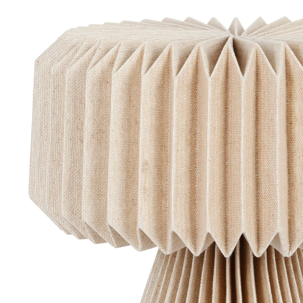 Lampe en papier et coton recyclé beige d33xh33cm - Fontelo
