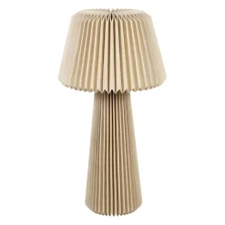 Lampe en papier et lin naturel h94cm - Fontelo