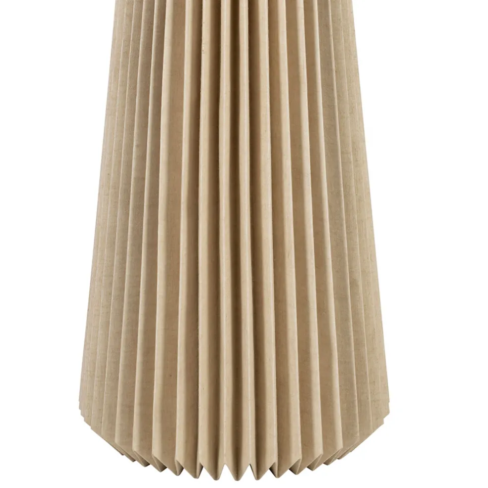 Lampe en papier et lin naturel h94cm - Fontelo