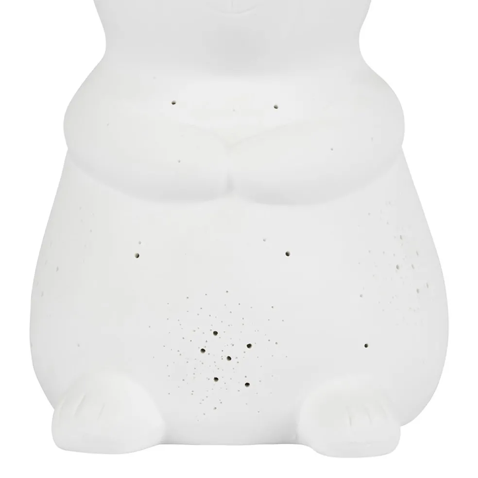 Lampe en porcelaine blanc h20.5cm - Ours