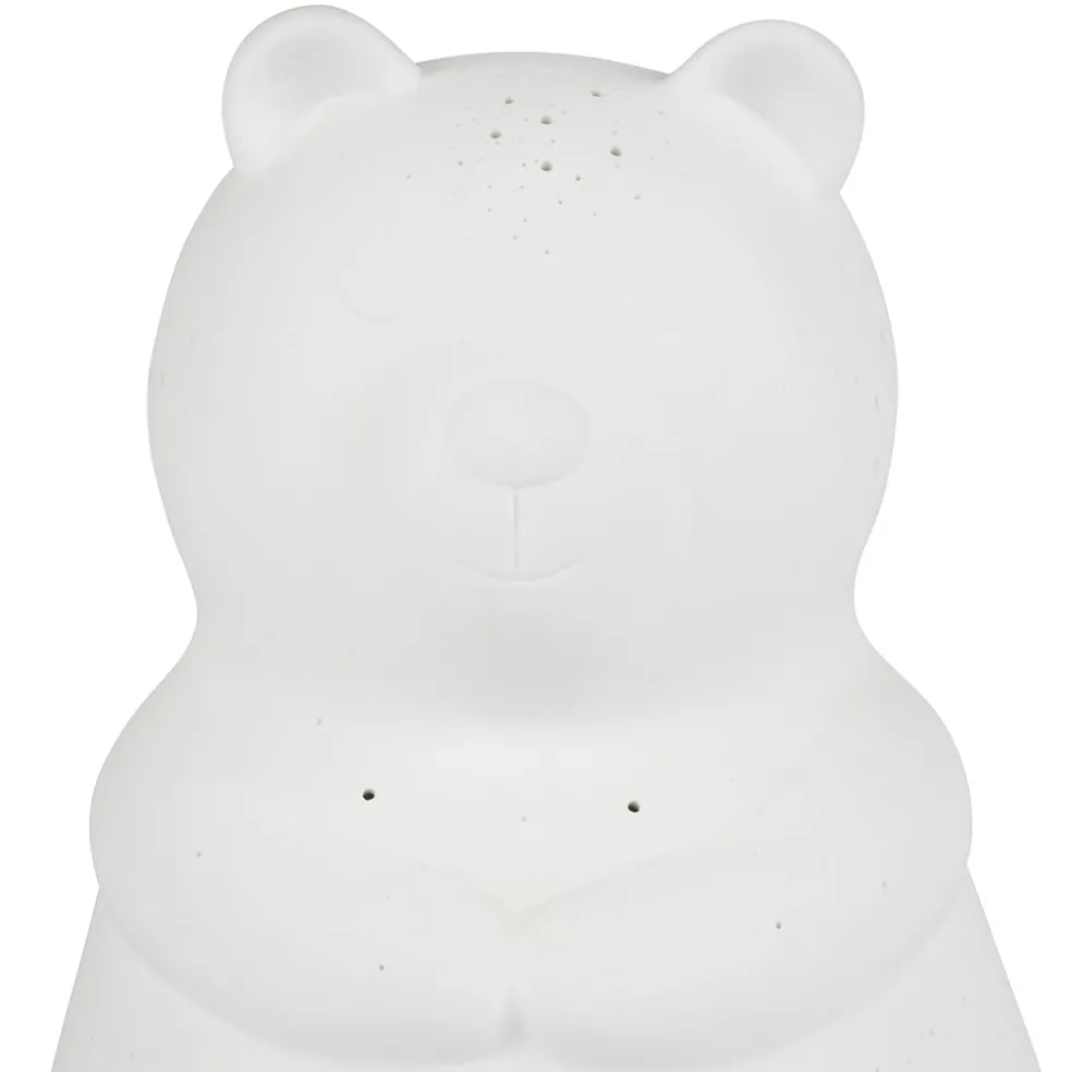 Lampe en porcelaine blanc h20.5cm - Ours