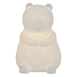 Lampe en porcelaine blanc h20.5cm - Ours