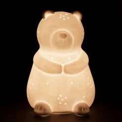 Lampe en porcelaine blanc h20.5cm - Ours