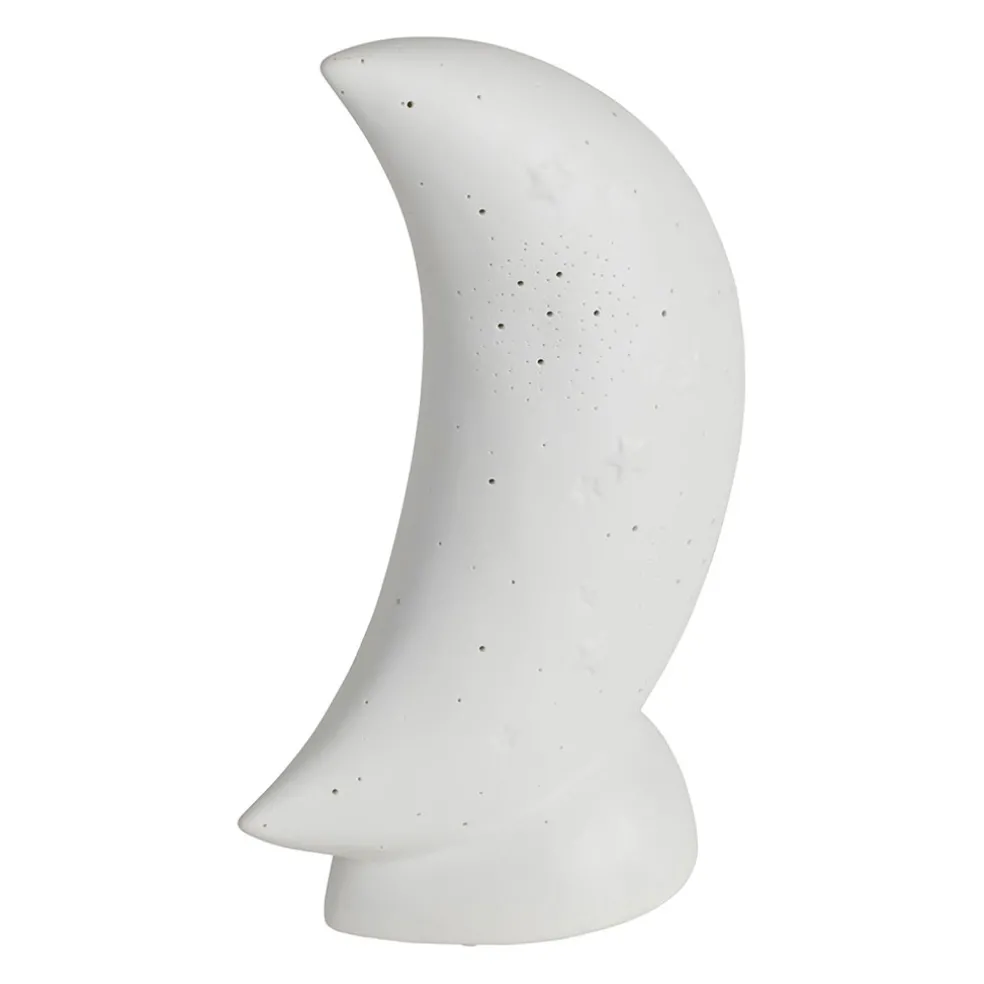 Lampe en porcelaine blanc h26cm - Luna