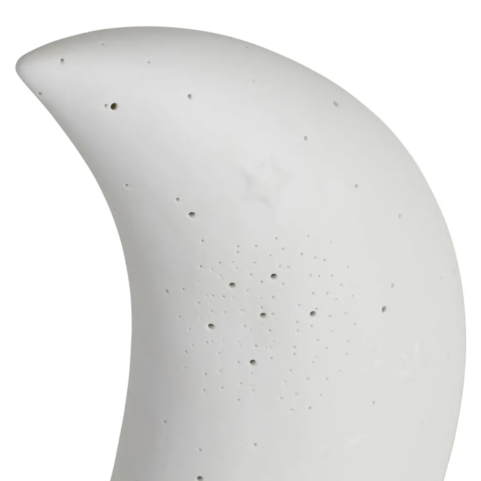Lampe en porcelaine blanc h26cm - Luna