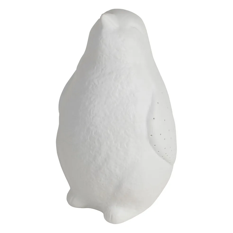 Lampe en porcelaine blanc h25.5cm - Pingouin