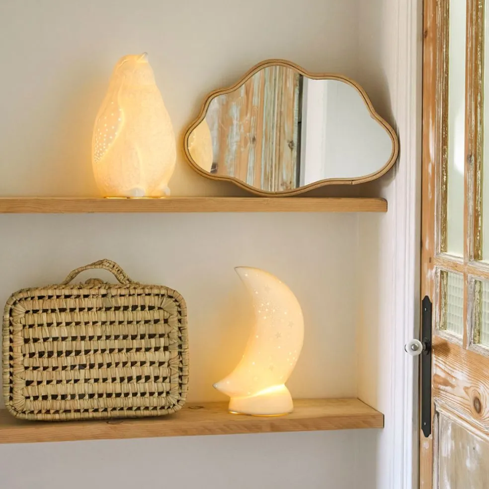 Lampe en porcelaine blanc h25.5cm - Pingouin