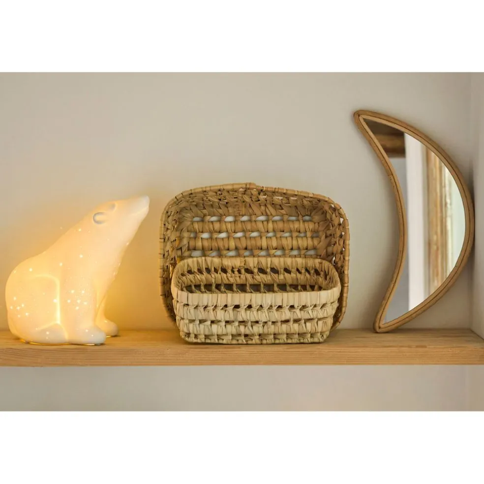 Lampe en porcelaine blanc h18.5cm - Ours Polaire