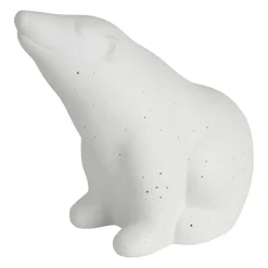 Lampe en porcelaine blanc h18.5cm - Ours Polaire