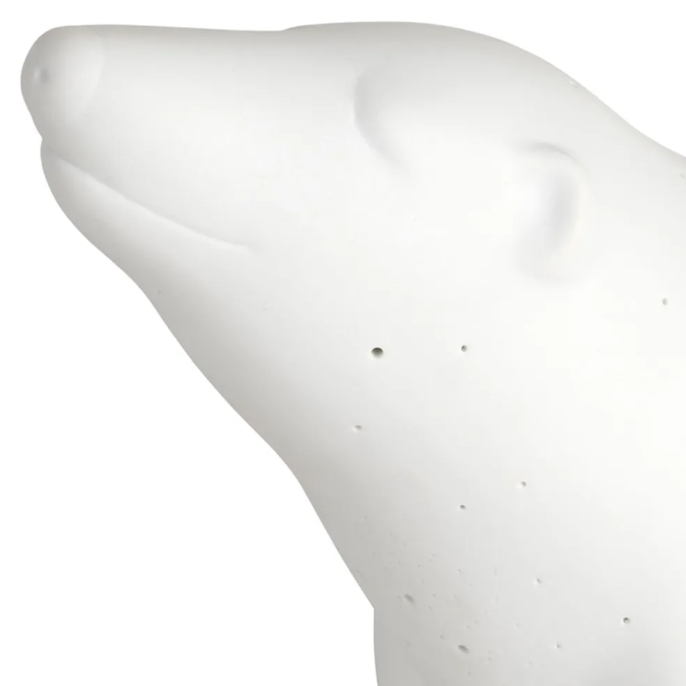 Lampe en porcelaine blanc h18.5cm - Ours Polaire