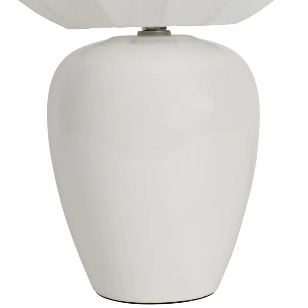Lampe en porcelaine blanc h33cm - Klosen
