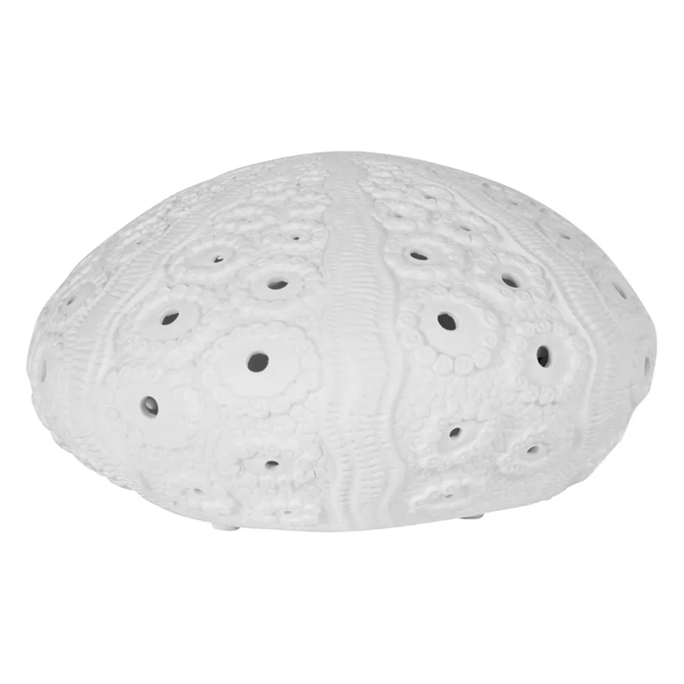 Lampe en porcelaine blanc h12cm - Galet