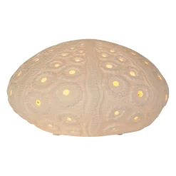 Lampe en porcelaine blanc h12cm - Galet