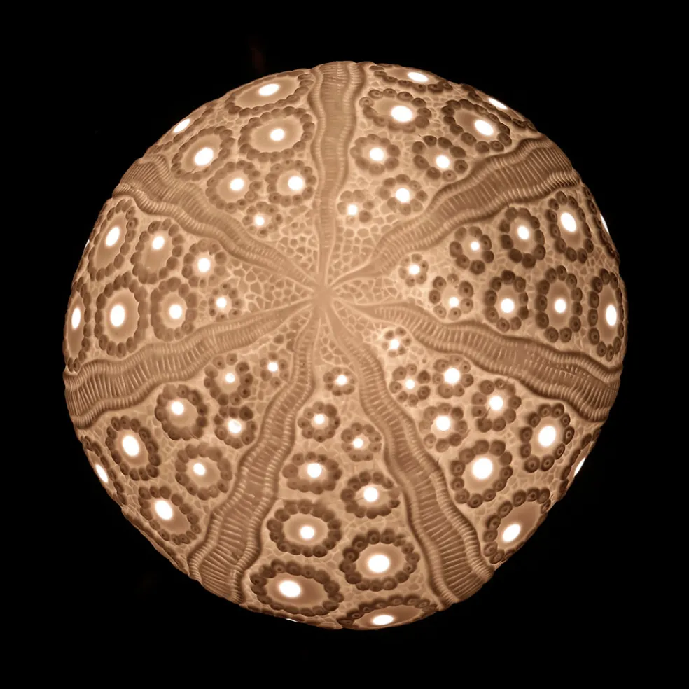 Lampe en porcelaine blanc h12cm - Galet