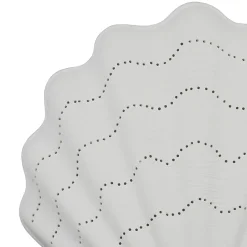 Lampe en porcelaine blanc h21.5cm - Coquillage