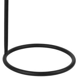 Lampe en raphia et fer naturel et noir h50cm - Tulum